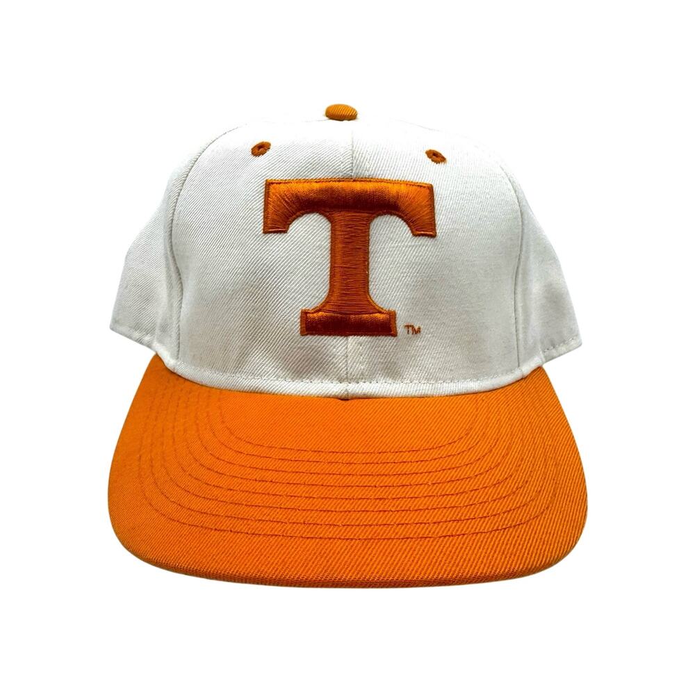 Vintage Tennessee Volunteers Fitted Hat L-XL Made USA Roxxi White Orange NCAA